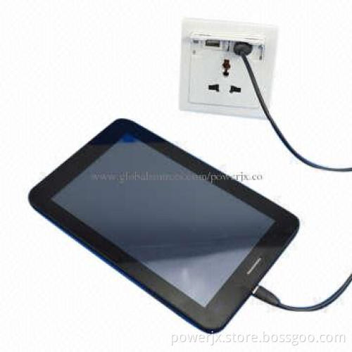 Electric Switch and Socket with 5V/2,100mA Dual USB Port Interface